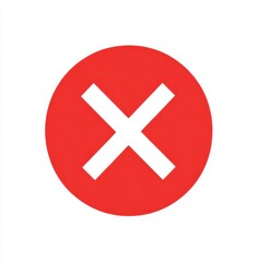 Fototapeta premium Red Circle Cross: A Minimalist Graphic Design