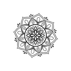 Relaxation traditional ornamental mandala for Coloring book page 