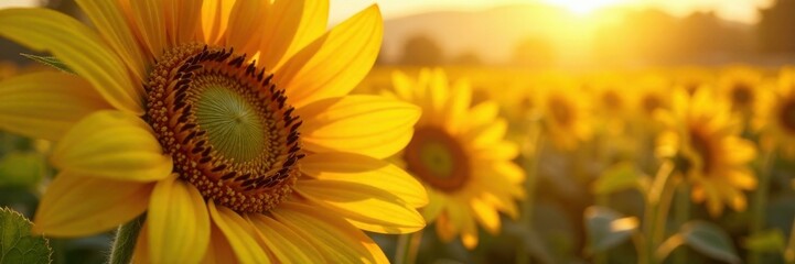 Sunflower seed head with golden sheen , shiny yellow leaf gold foil texture, nature, sunflower