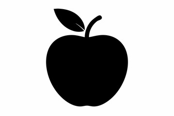 apple sihouette black vector