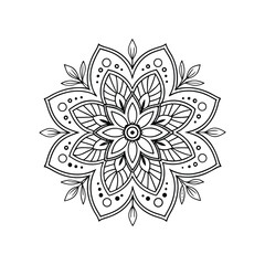 Relaxation traditional ornamental mandala for Coloring book page 