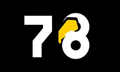 excavation number yellow logo simple modern unique