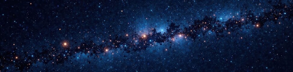 Obraz premium Sparkling Constellations - Black Sky with Stars, celestial, black sky