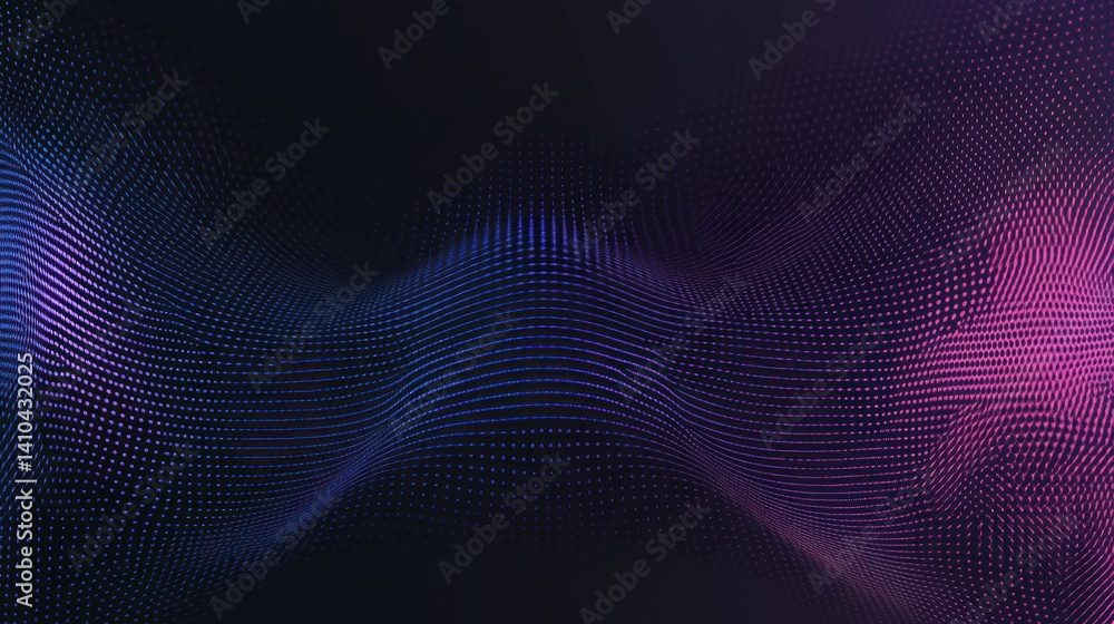 Aufkleber abstract digital wave pattern of vibrant dots.