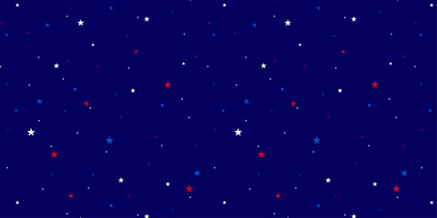 Fourth of July background, USA star seamless pattern