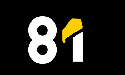 excavation number yellow logo simple modern unique