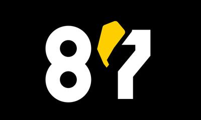 excavation number yellow logo simple modern unique