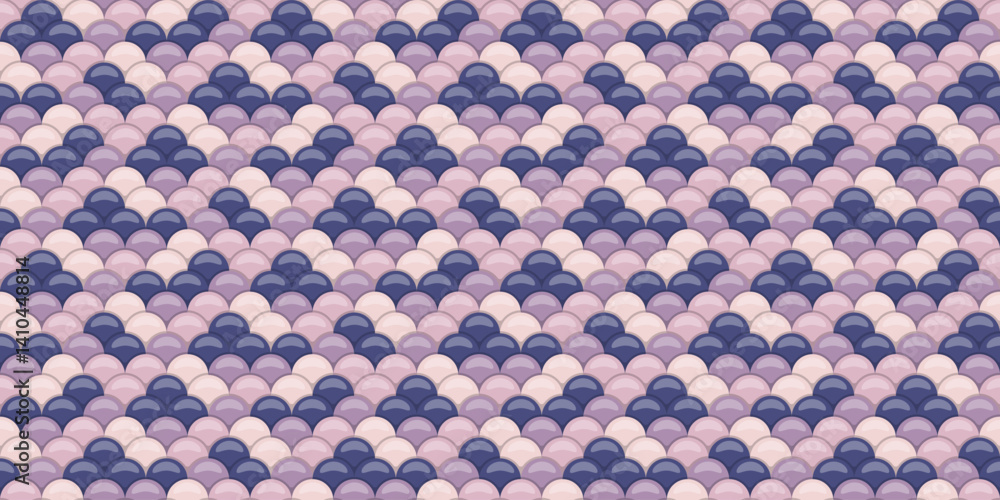 Poster elegant seamless pattern featuring overlapping scales in soft purple and mauve hues. ideal for backg