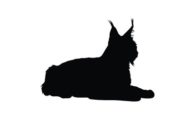 Lynx silhouette, Big cat icon, Forest predator illustration