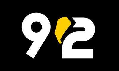 excavation number yellow logo simple modern unique