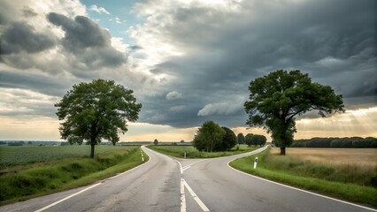 road in the countryside