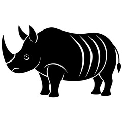 Animal Rhinoceros silhouette vector illustrator