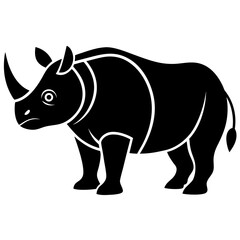 Animal Rhinoceros silhouette vector illustrator