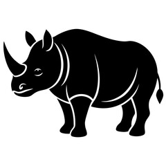 Animal Rhinoceros silhouette vector illustrator