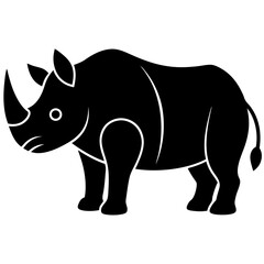 Animal Rhinoceros silhouette vector illustrator
