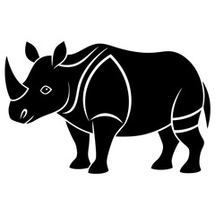 Animal Rhinoceros silhouette vector illustrator