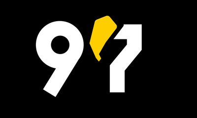 excavation number yellow logo simple modern unique