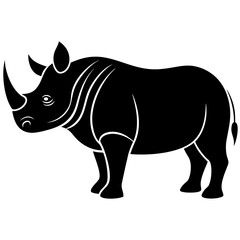 Animal Rhinoceros silhouette vector illustrator