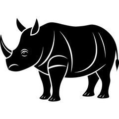 Animal Rhinoceros silhouette vector illustrator