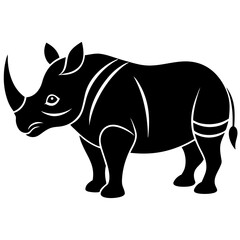 Obraz premium Animal Rhinoceros silhouette vector illustrator