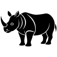 Animal Rhinoceros silhouette vector illustrator