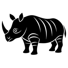 Animal Rhinoceros silhouette vector illustrator