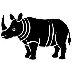 Animal Rhinoceros silhouette vector illustrator