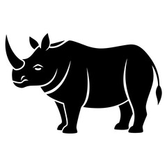 Animal Rhinoceros silhouette vector illustrator
