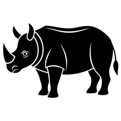 Animal Rhinoceros silhouette vector illustrator