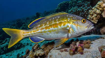 Fish swimming in reef