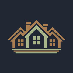 Obraz premium Modern Minimalist House Logo Design for Real Estate or Construction Branding.