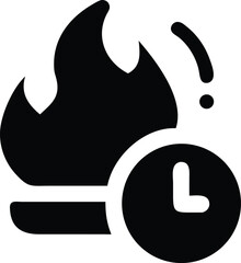 Obraz premium Time is Burning Urgent Action Needed