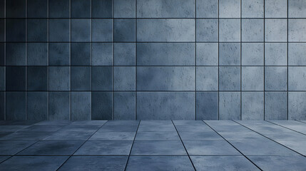 Fototapeta premium Empty Gray Concrete Room Interior