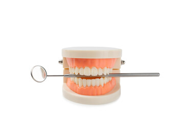 Dentist tools isolated on white background. Dentist Concept.Teethcare, dental health concept. Means...