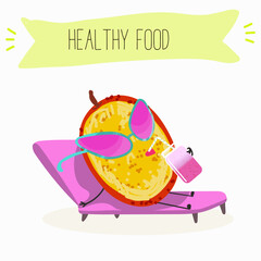 Red plum berry fruit. Natural vitamin antioxidant detox food collection. Vector hand drawn illistration.