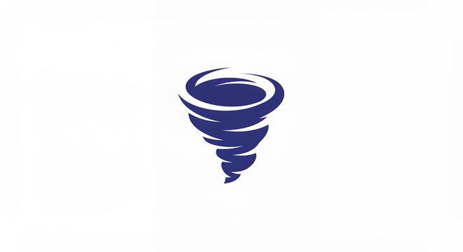 Dark blue tornado graphic illustration