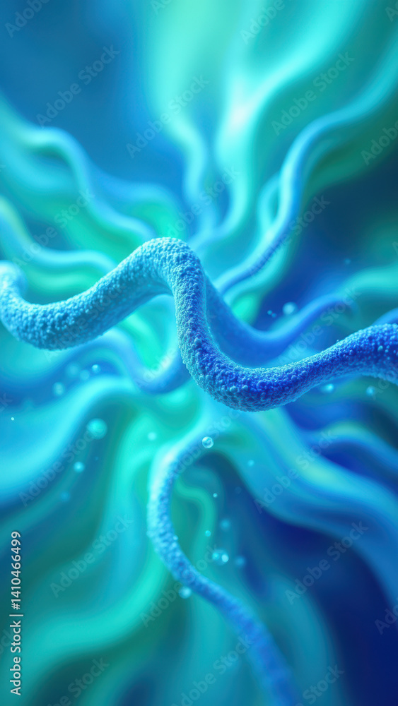 Aufkleber 3d rendering of a glp-1 molecule with intricate molecular structure.