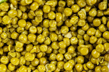 Green peas canned appetizer vegetables dish organic product fresh tasty gourmet food background on the table rustic food top view copy space keto and paleo diet vegetarian and vegan food