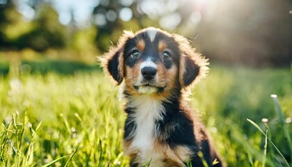 Playful Puppy Moments in Bright Pet Photography Style