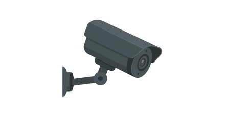 Gray security camera illustration