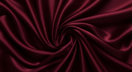 Obraz premium Swirling Burgundy Fabric Texture with Elegant Drapes