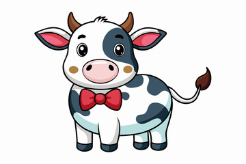 Fototapeta premium Adorable and colorful cute animal vector illustration perfect for children's books, nursery decor, educational materials, stickers, greeting cards, and cartoon-themed designs. Features charming animal