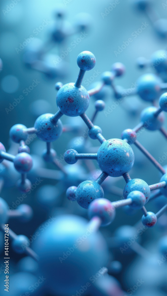 Aufkleber 3d rendering of a glp1 molecule with a transparent background, highlighting its structure and comple