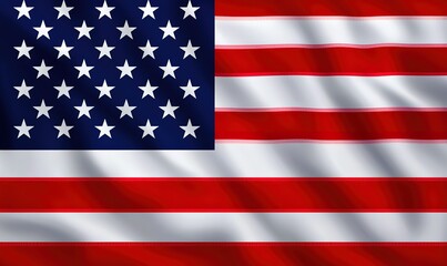 Naklejka premium Waving National Symbol: A vibrant depiction of the national banner in motion