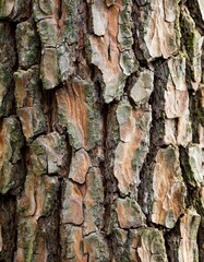 Rough Tree Bark Texture in Rustic Macro Photography Style
