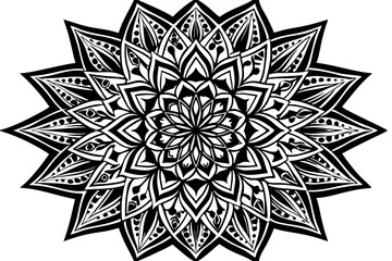 This detailed and artistic mandala is crafted in a scalable vector format, perfect for both print and digital applications.