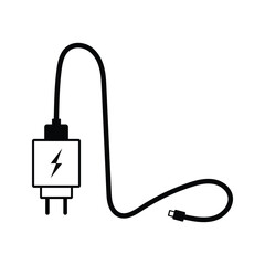 Simple Illustration of a Mobile Phone Charger
