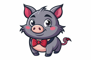 Adorable and charming cute animal vector illustration perfect for children’s designs, nursery decor, storybooks, educational materials, kids' clothing, and digital content. This high-quality, cartoon-