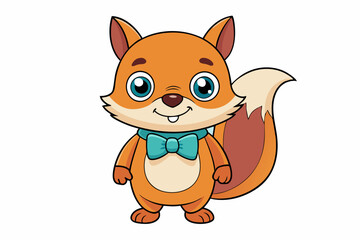 Adorable and colorful cute animal vector illustration perfect for children's books, nursery decor, educational materials, stickers, greeting cards, and cartoon-themed designs. Features charming animal