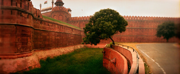 Panoramic view of the Red Fort, Delhi, India